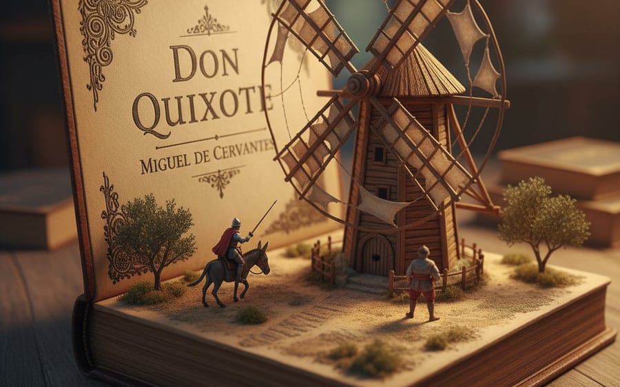Surreal Diorama and Don Quixote Miniature Prompts