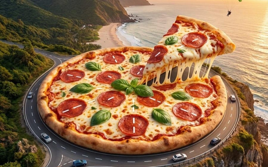 Surreal Pizza Landscapes and Cyberpunk Cars
