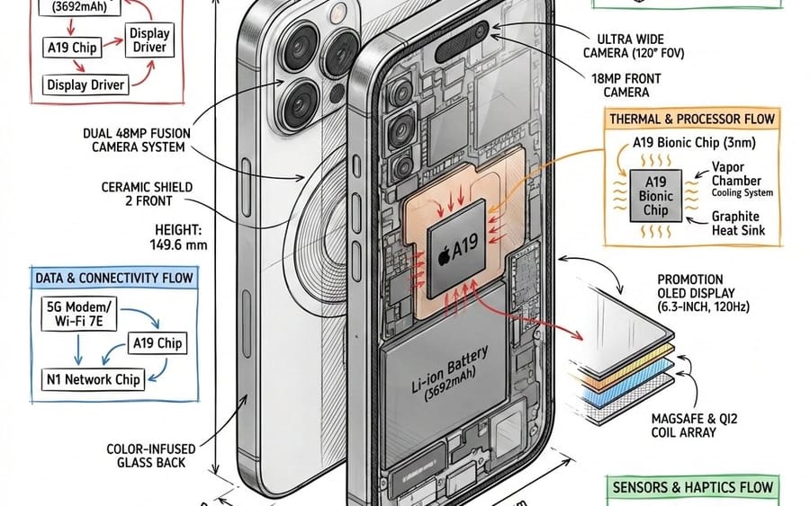 Modèle d'infographie technique pour les objets