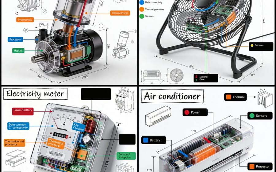 Infographie technique de démontage de produit