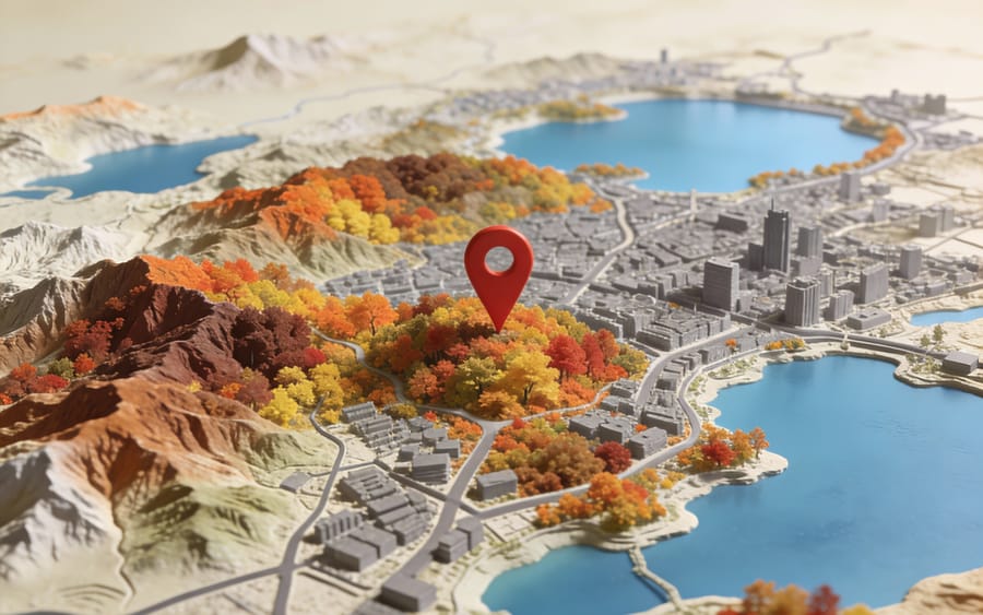 Topographic Map of Hangzhou