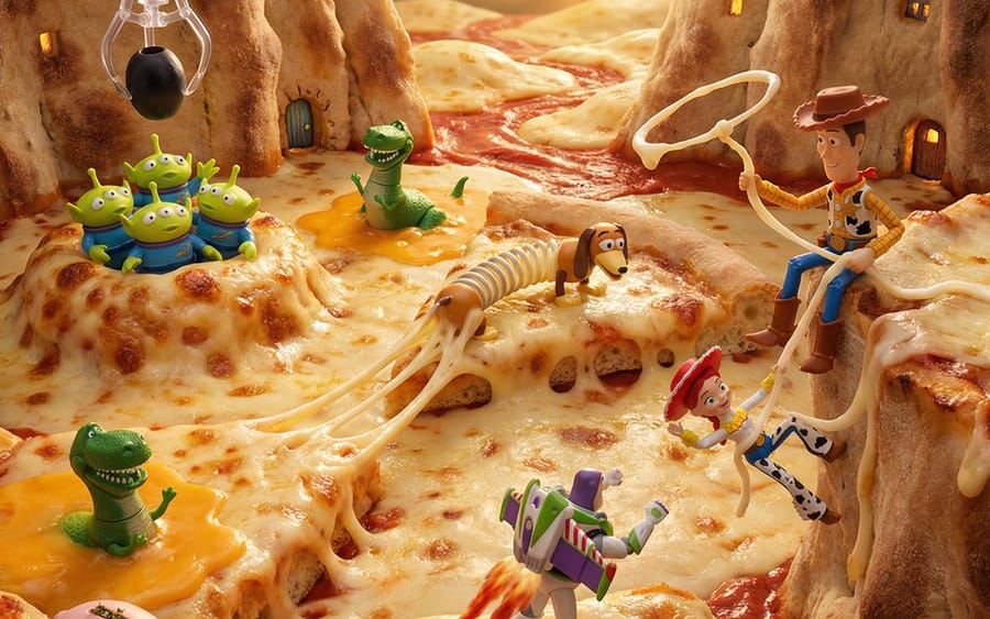 Toy Story Diorama in a Pizza World
