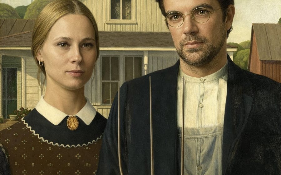 Transform subjects into American Gothic style