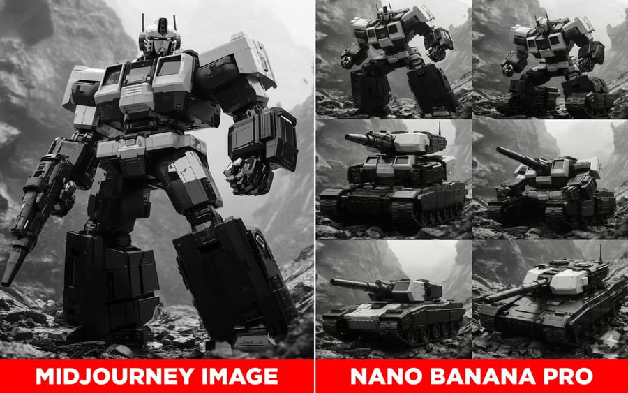 Transformer Robot to Tank Transition Prompt