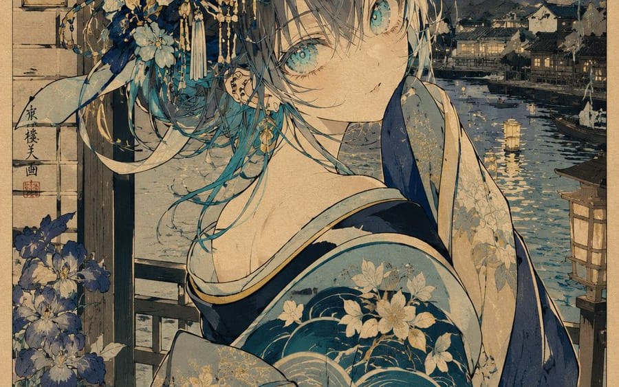Transformation de personnage en style Ukiyo-e