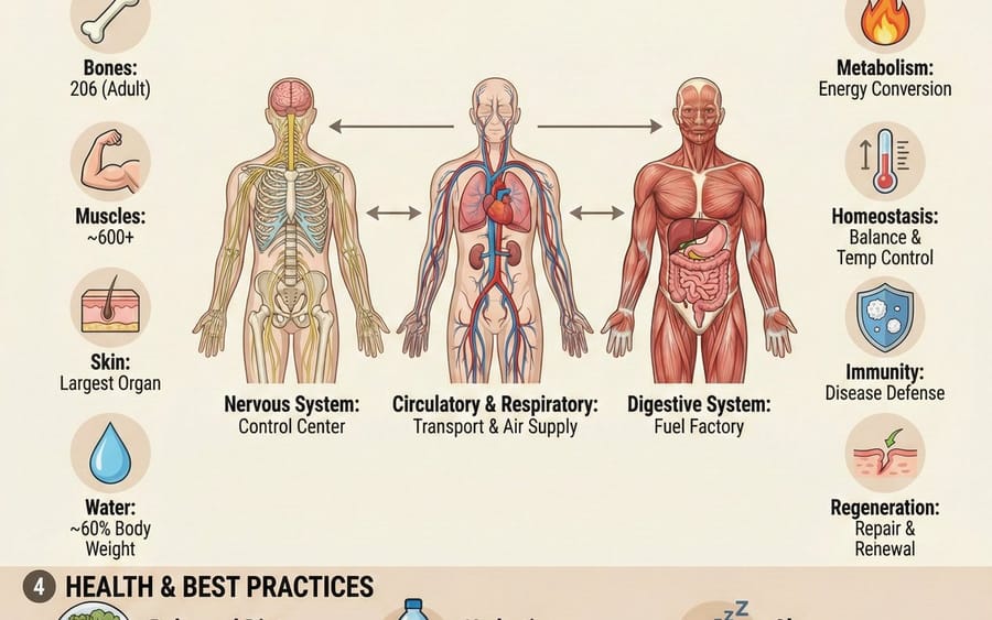 Ultra-Clean Anatomy Infographic Prompt