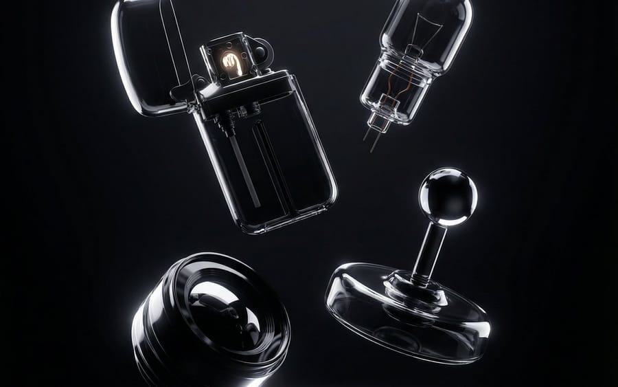 Ultra-Modern Transparent Black Hyperrealism