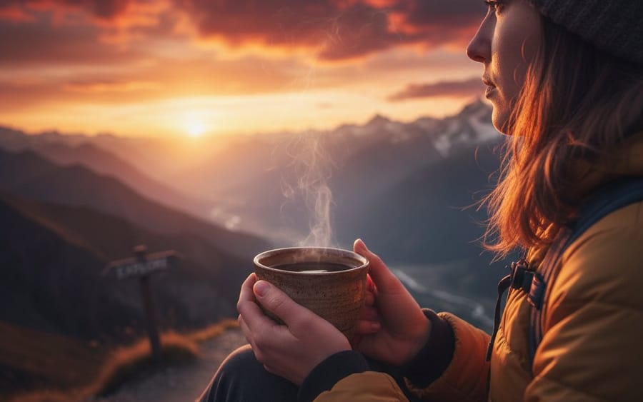 Ultra-photorealistic Cozy Coffee Visual