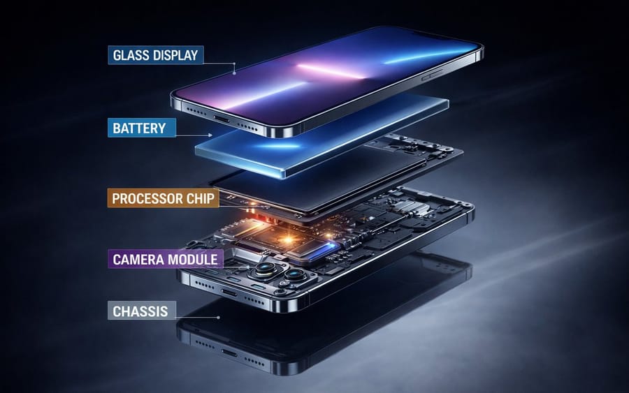 Foto de Produto de Smartphone Futurista Ultra Premium
