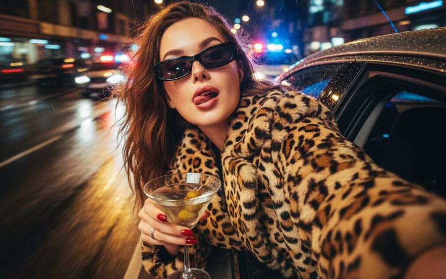 Ultra-Realistic Cinematic Night Street Selfie Prompt