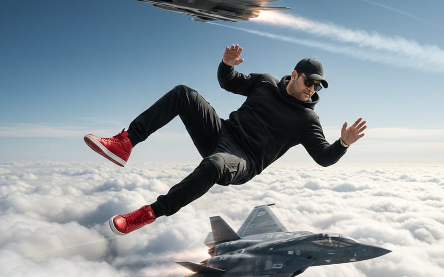Ultra-Realistic Cinematic Scene of Floating in Mid-Air