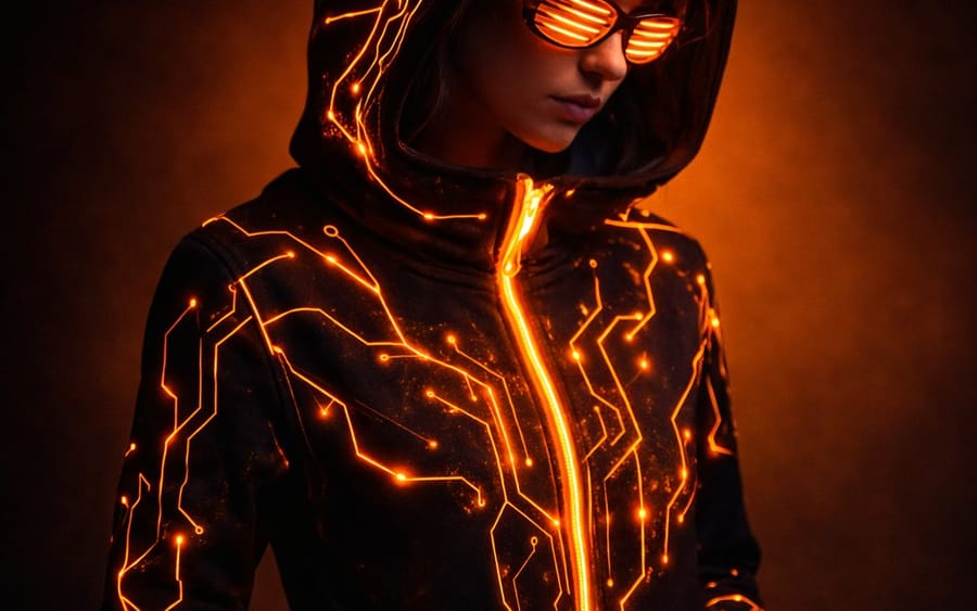 Retrato de Estúdio Cyberpunk Ultrarrealista