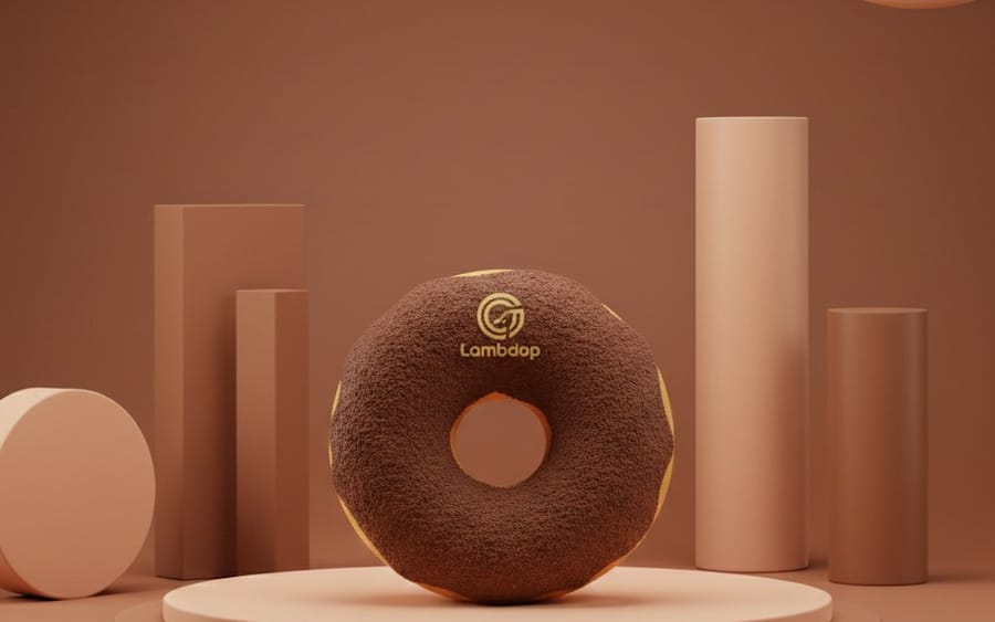 Photographie de produit en studio vertical d'un beignet au chocolat (3 variations)