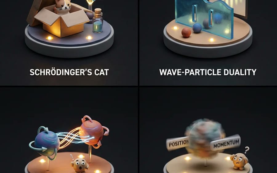 Visualiser la mécanique quantique avec un style diorama