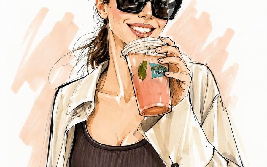Illustration de mode style Vogue