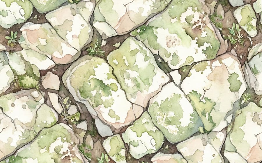 Motif de pavés en pierre à l'aquarelle sans raccord