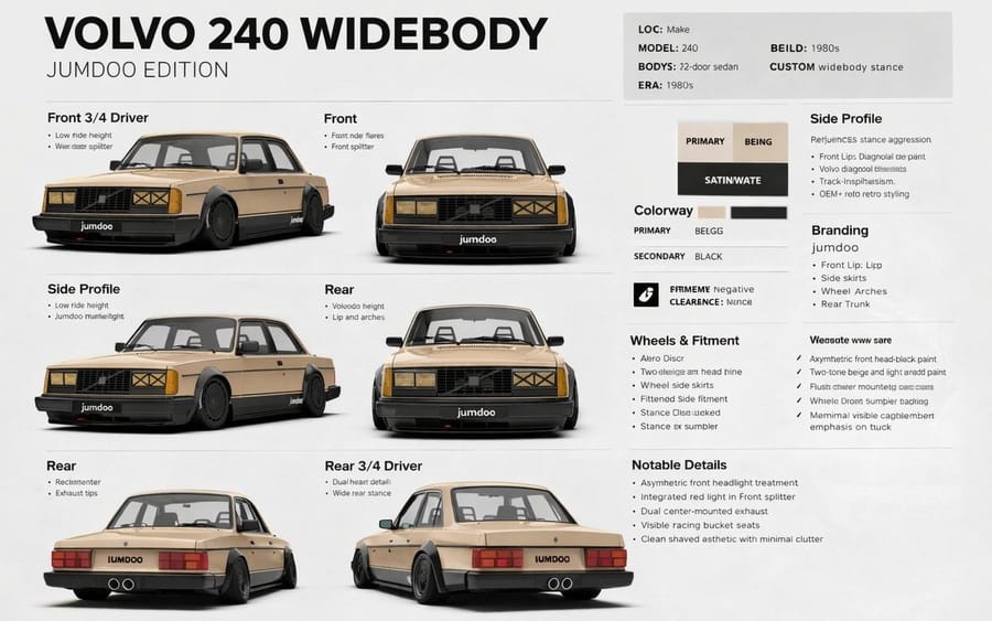 宽体 Volvo 240 规格项目