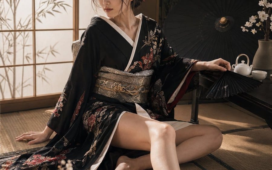 Set de retratos estilo japonés de heredera Yakuza