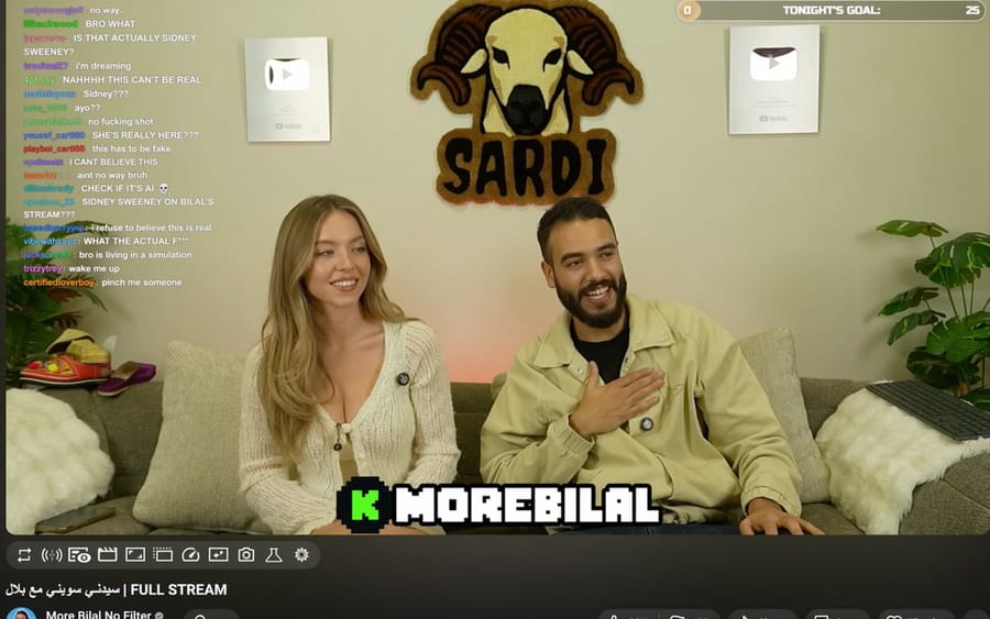 YouTube Livestream Interface Mockup