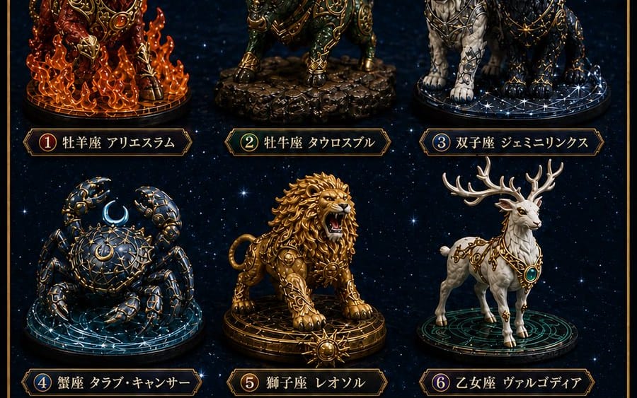 Bao bì đồ chơi gashapon Zodiac Beasts