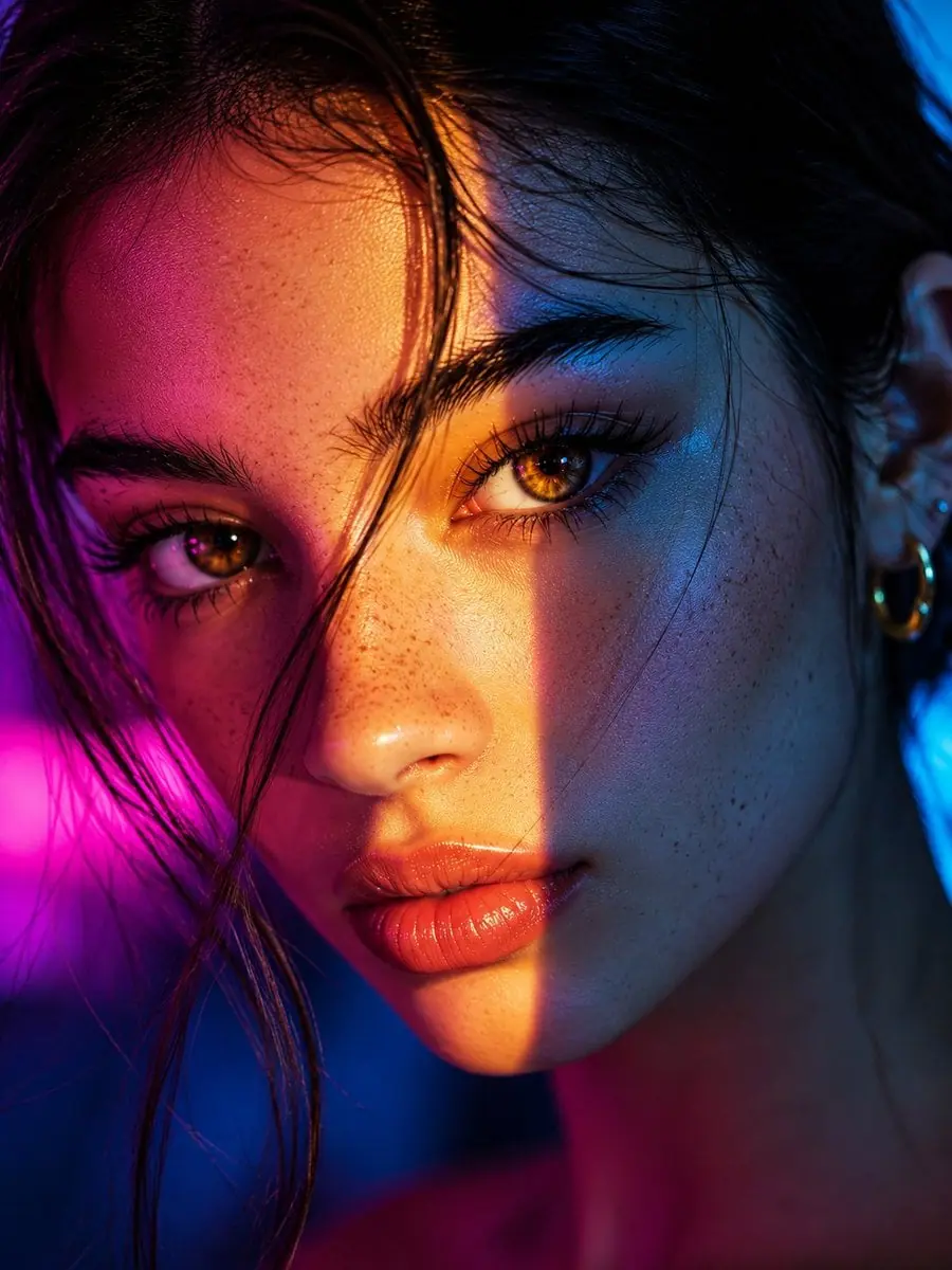 Ultra-realistic, award-winning editorial beauty portrait