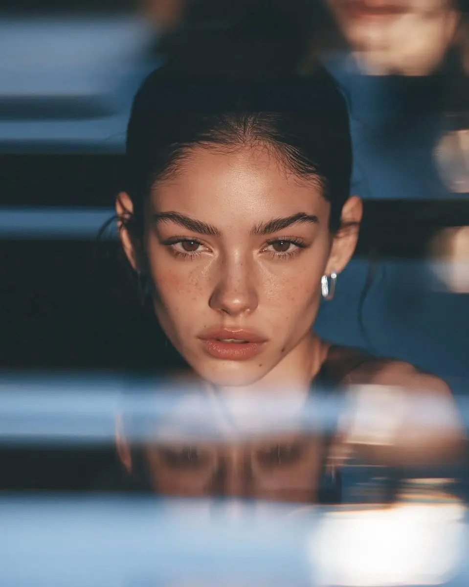 Ultra-realistic cinematic close-up portrait of a beautiful