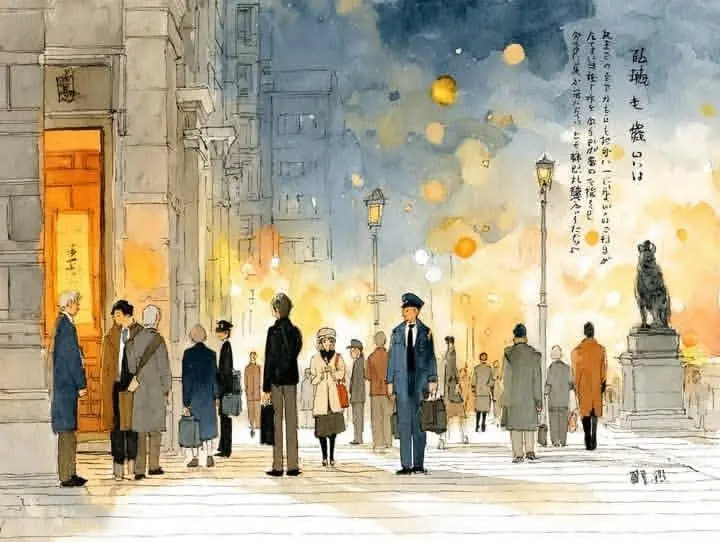 Create a cinematic watercolor illustration of Location
