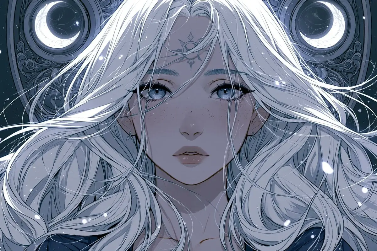 Dark shoujo anime style, Subject with delicate features