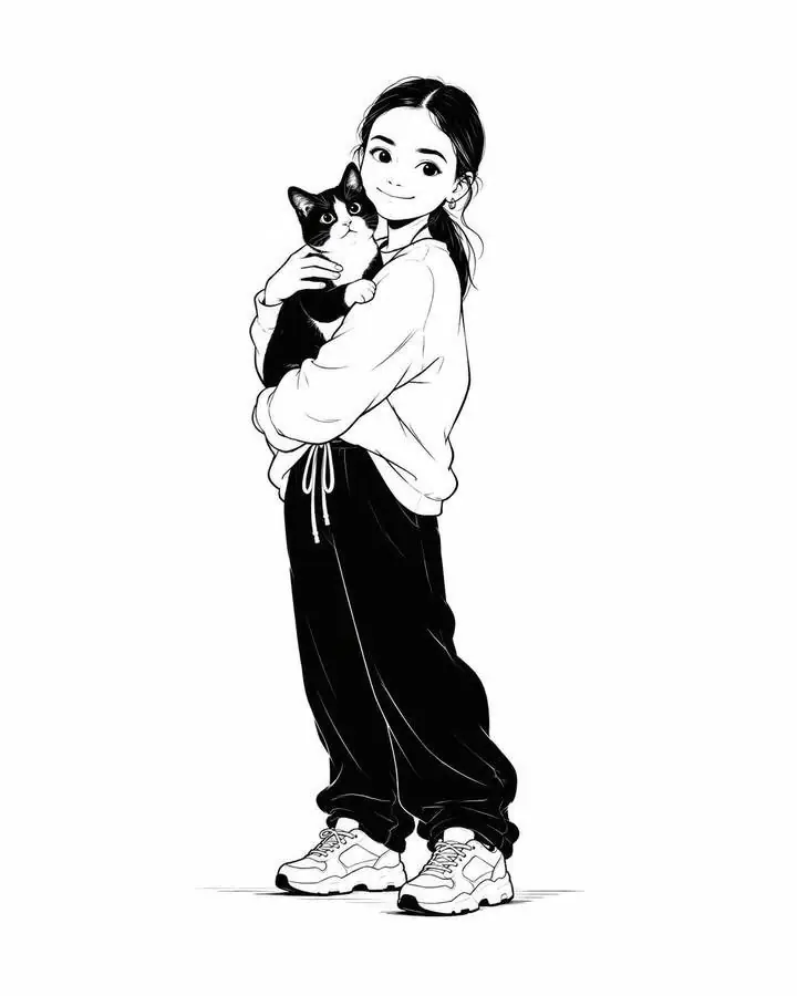 Minimalistic black and white editorial illustration
