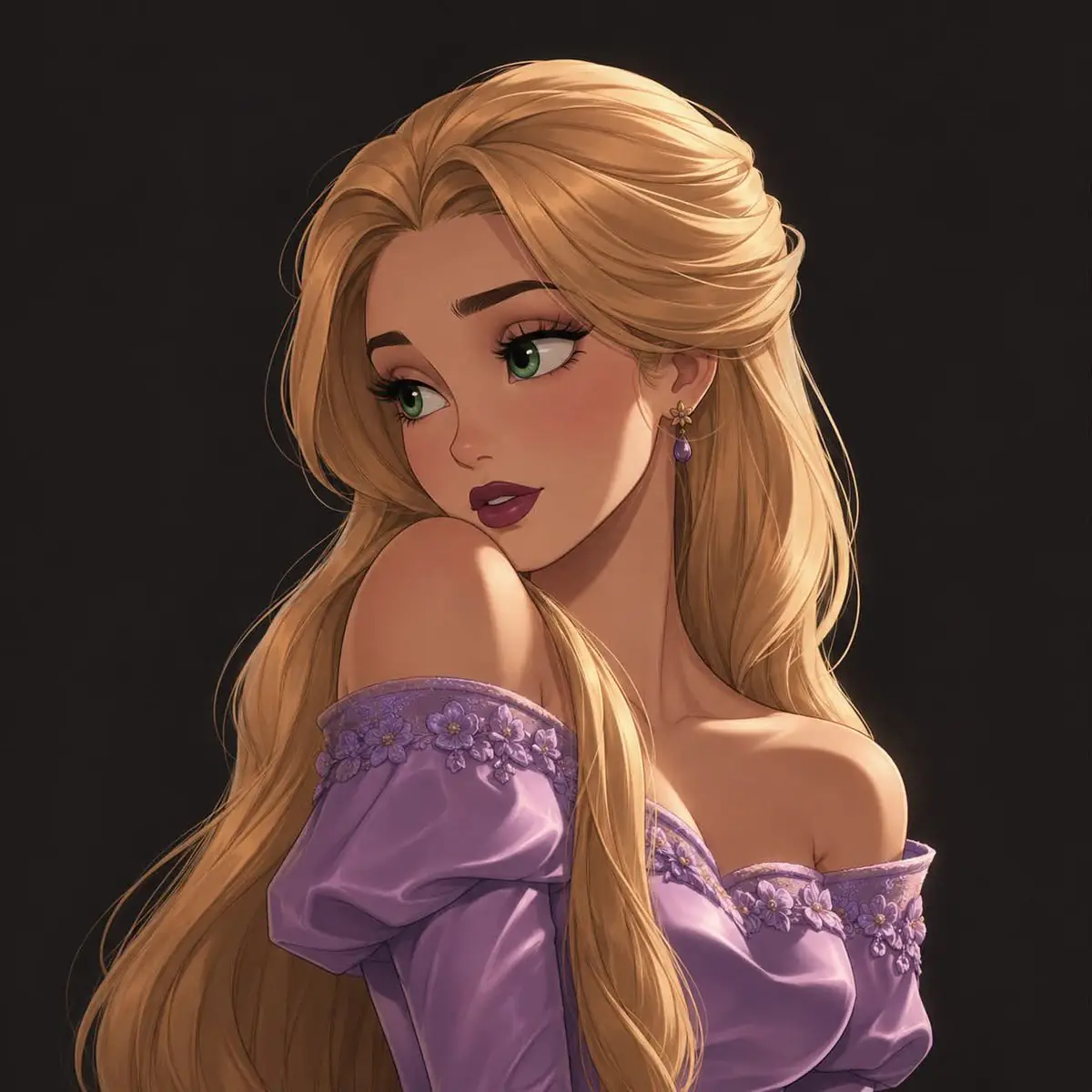 Ultra-detailed elegant fantasy princess portrait, waist-up