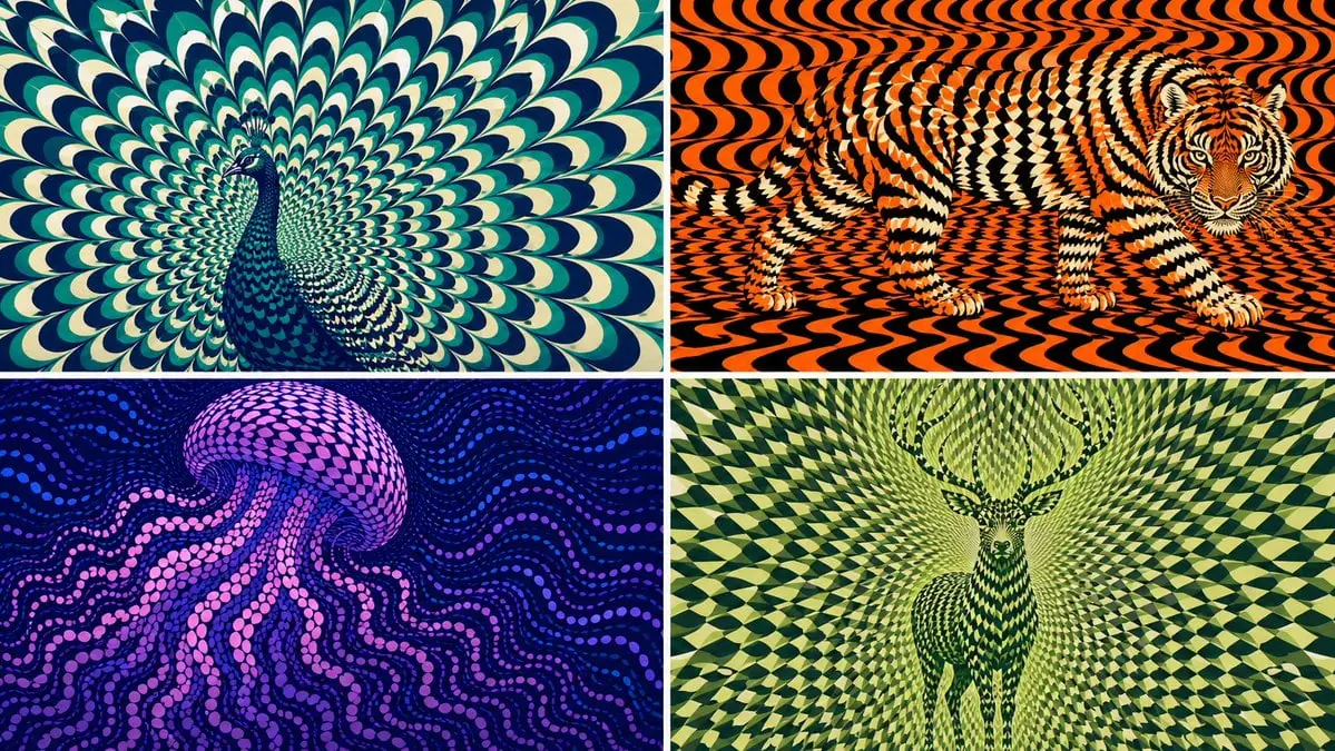 2x2 grid, 16:9 AI picks subjects class OpArtSubjectField