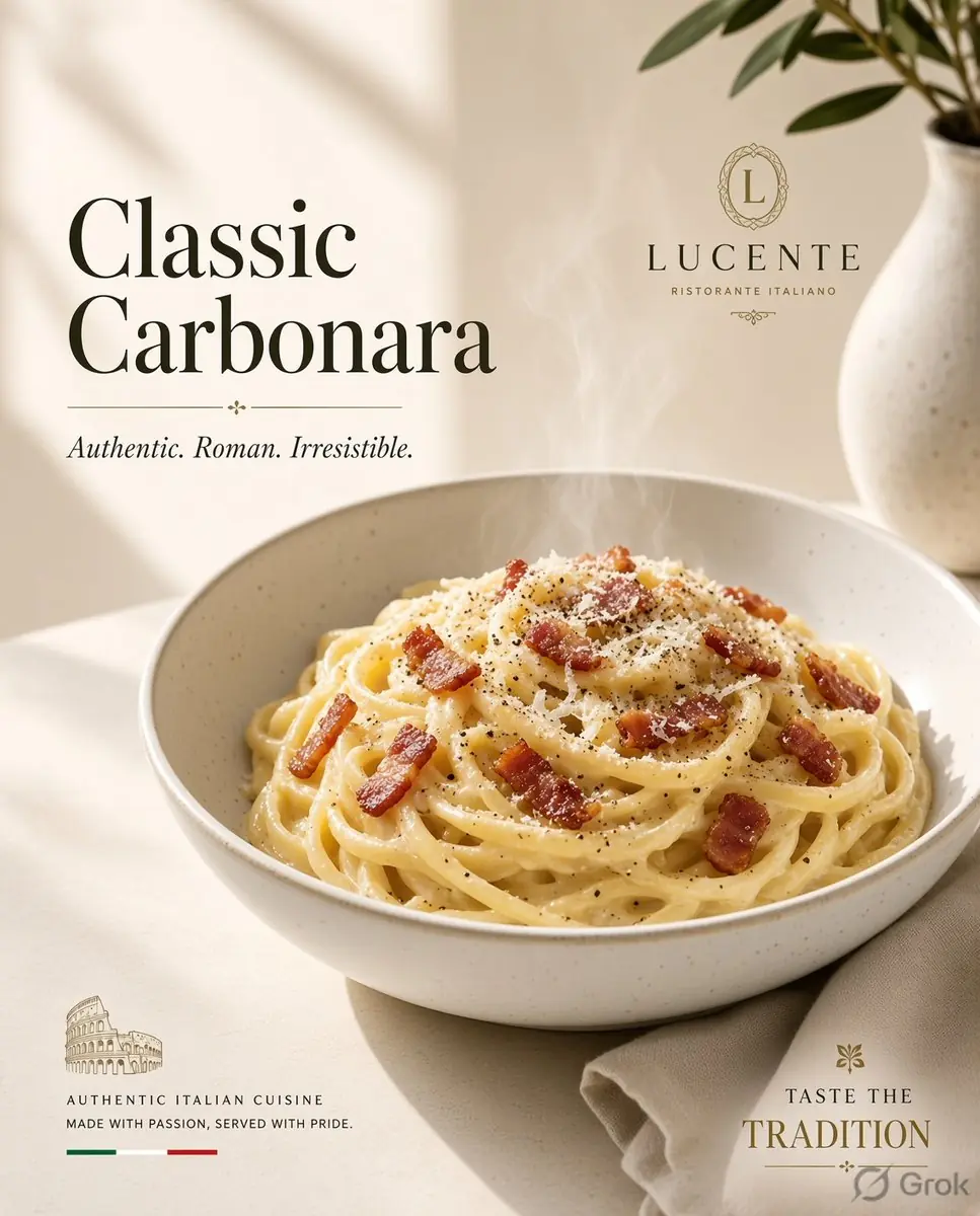 Professional commercial food advertisement poster of Food