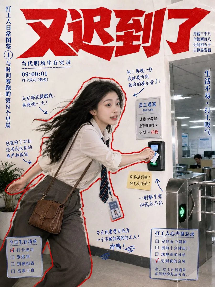 Retro worker newspaper and magazine style