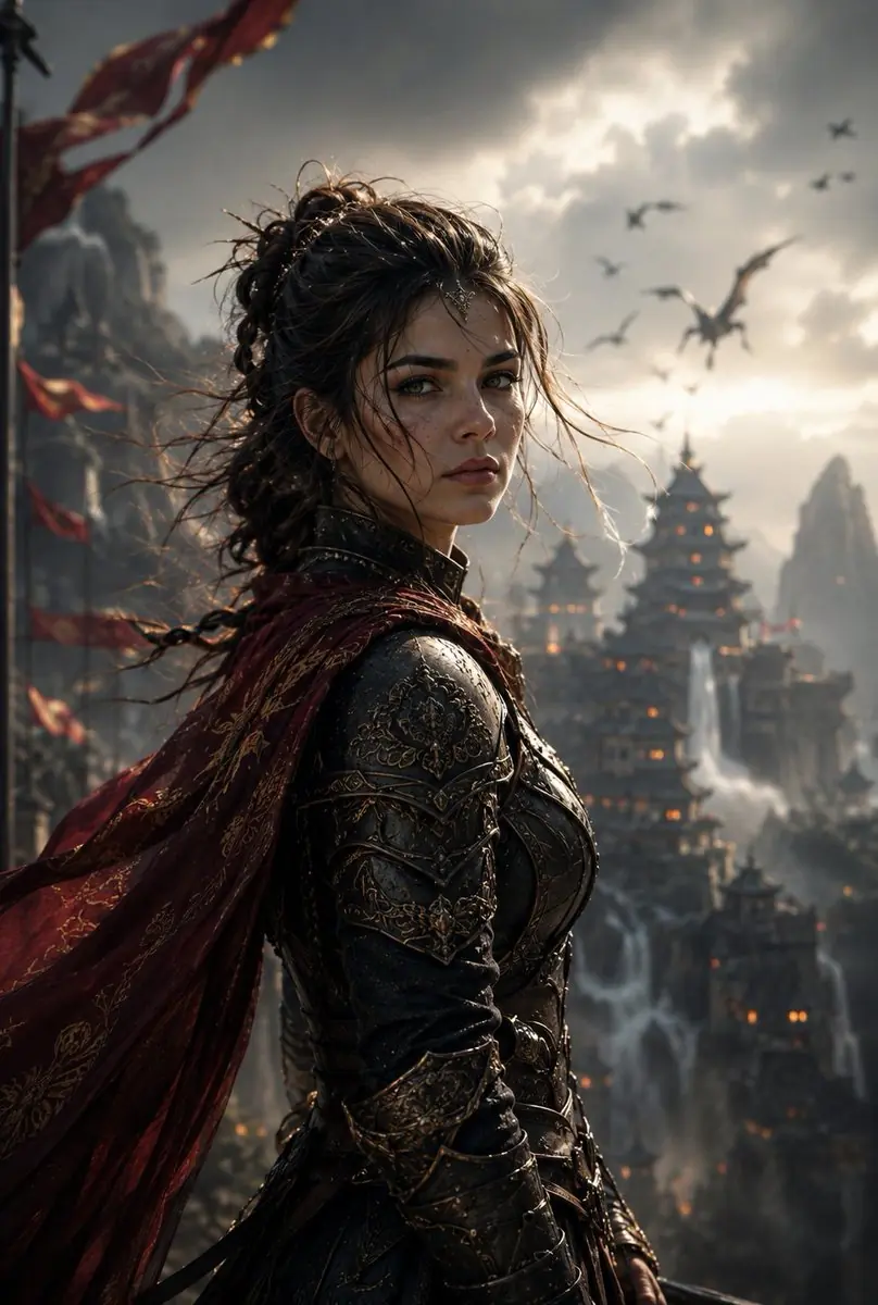 Create a spectacular cinematic fantasy portrait of an elite