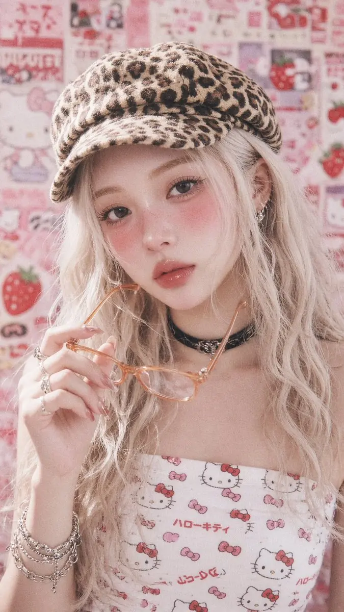 A photorealistic close-up portrait of a young East Asian