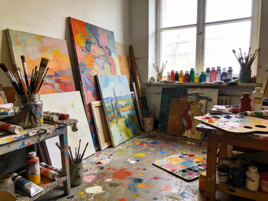 Artist's Messy Studio