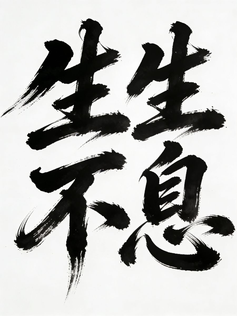 Endless Vitality Cursive Poster