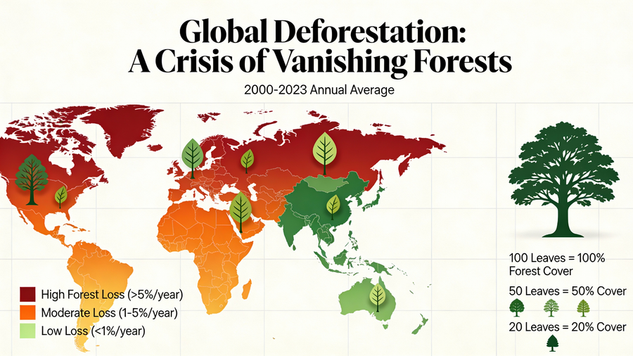 Global Deforestation Data Visualization