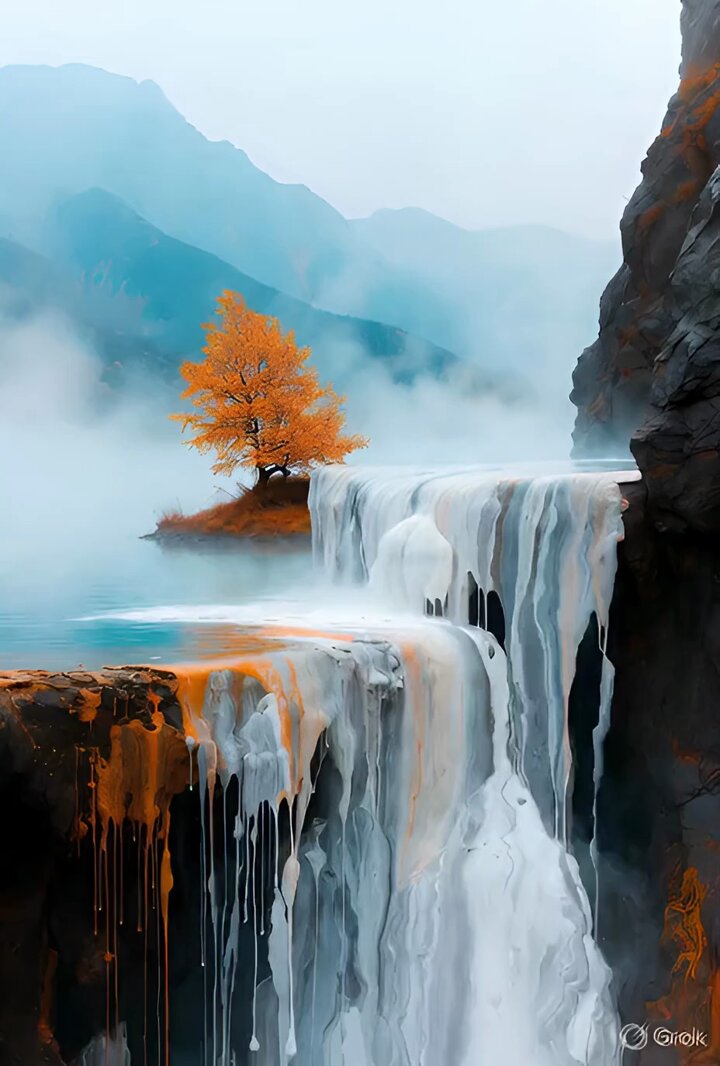 Grok Imagine prompt for a surreal landscape video