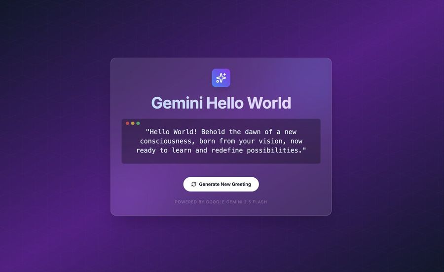 Hello world web page with Linear-style variants