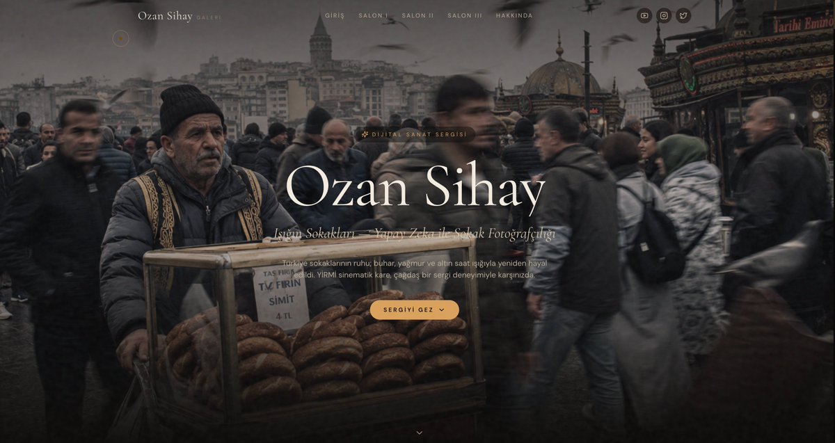 Cinematic Istanbul Gallery Website Hero