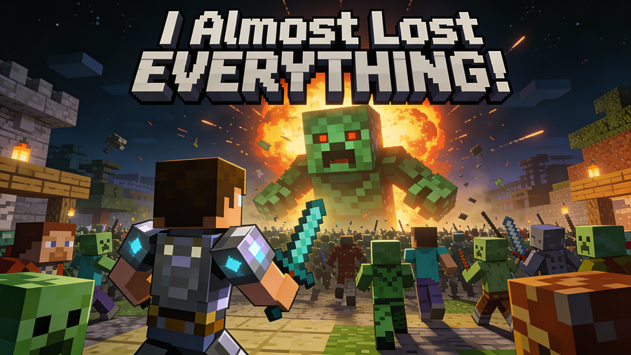 Minecraft Survival Video Thumbnail