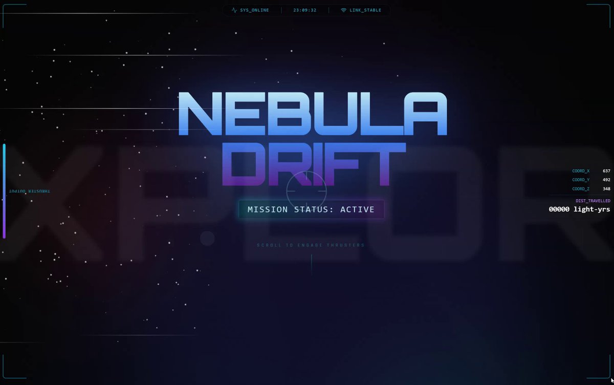 Parallax scrolling homepage with explosive visual effects
