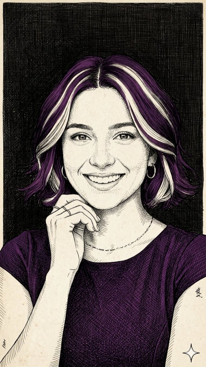 Ilustração em hachuras com caneta e tinta
