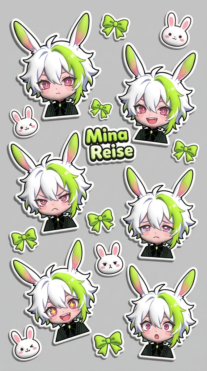 Chibi Karakter Puffy Sticker Sayfası