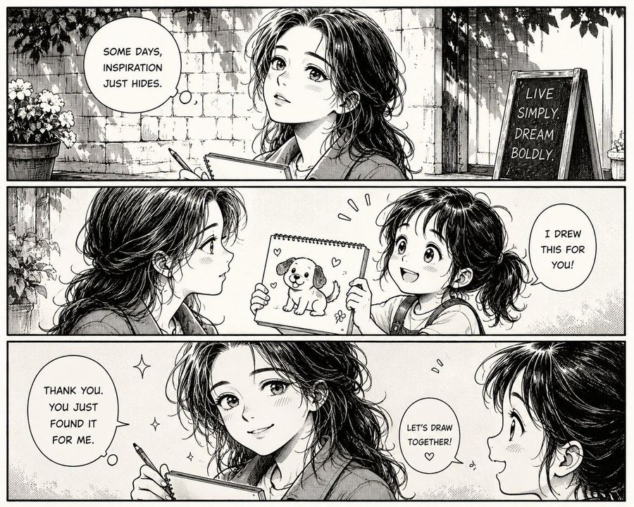 Transformação em Mangá Retrô com Arte à Mão