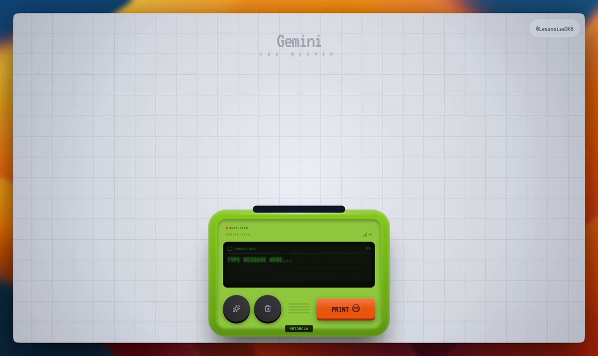 Retro Motorola Fix Beeper typewriter web app