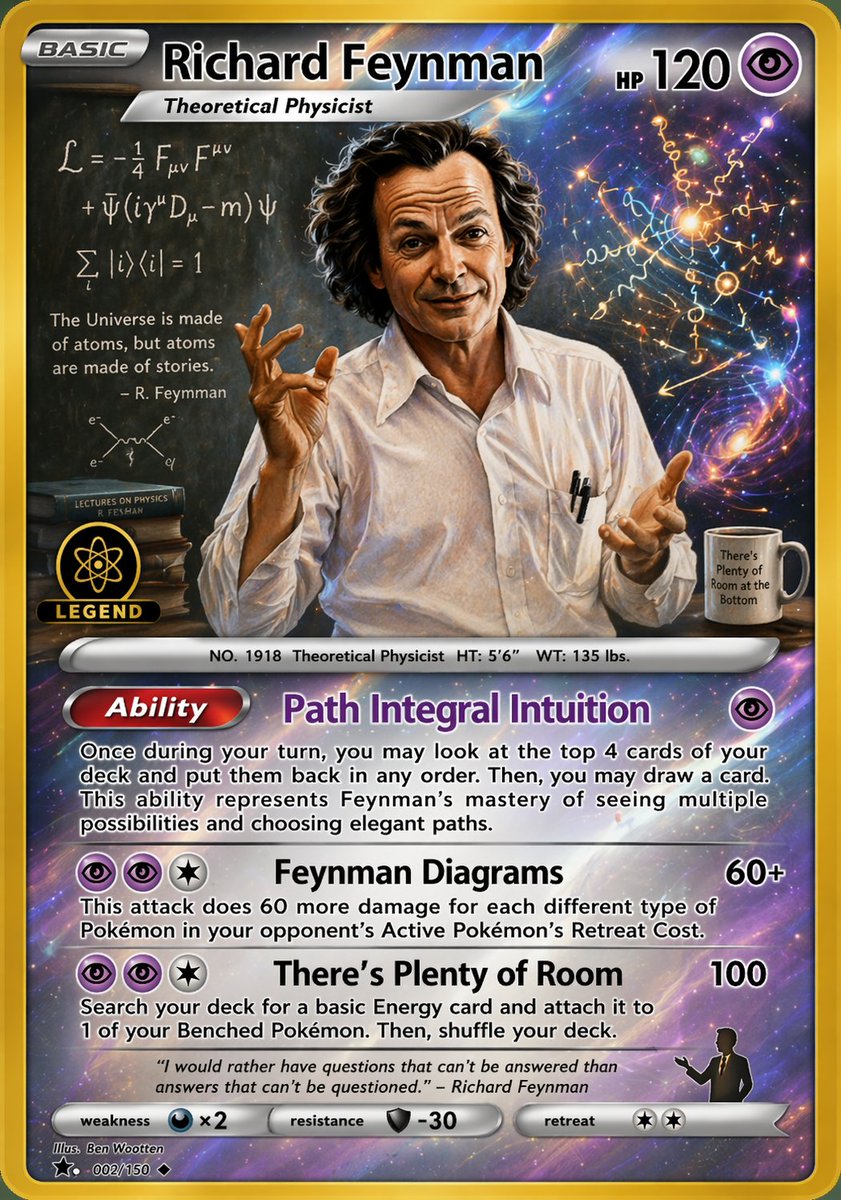 การ์ดสะสมพลังจิต Richard Feynman