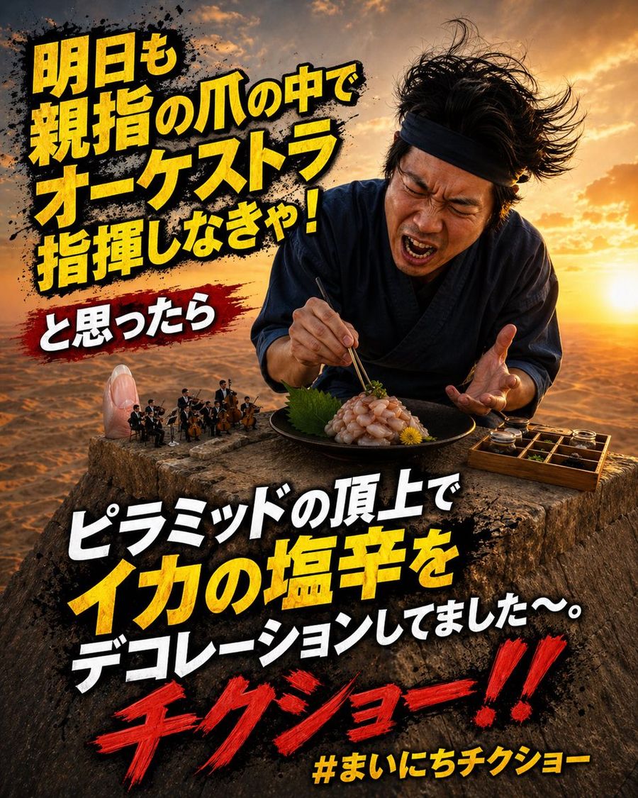 Miniatura de meme japonês surreal na Pirâmide