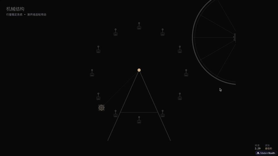SVG Ferris wheel mechanical animation in HTML